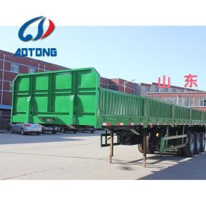China 3 Axles 40t Bulk Cargo Semi Trailer with Side Wall As Per Client's Specifications on sale