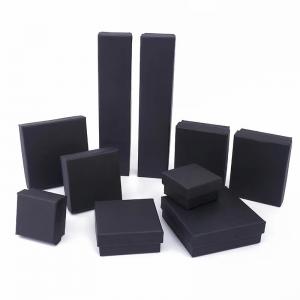 Cheap Black Paper Jewellery Packaging Jewelry Box For Earrings And Necklaces for sale