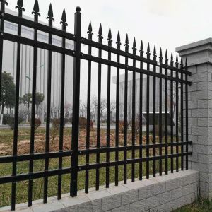 D Pale W Pale Steel Security Metal Palisade Fencing Rot Proof OEM