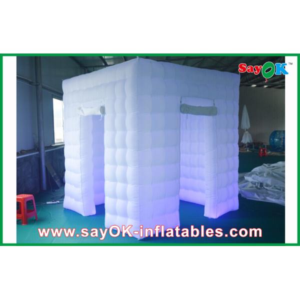 Inflatable Photo Booth Enclosure 2 Doors Inflatable Photo Booth LED Light 2.5m Color Changed With Blower