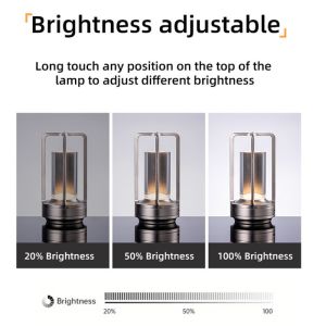 Retro Cross Shaped Touch Led Light Tri Color Dimmable LED Desk Light With C Type