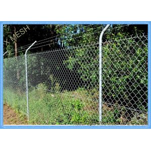 Easily Install Chain Link Fence Fabric Green Color PVC Coated Materials