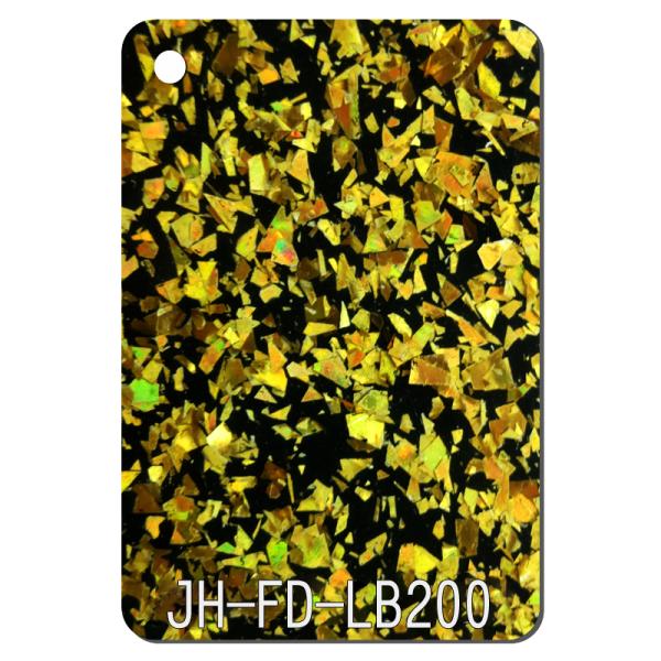 Irregular Black Bottom Large Glitter Acrylic Sheet 3-15mm 4 × 8 Single Side