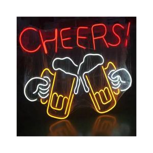 China Marquee Letters Good Vibes Open Led Neon Sign Lights With Customized Color on sale