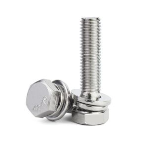 Grade 5 External Hex Bolt Full Thread M8 Bolt With Washer And Spring