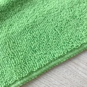 High weight warp knitting square microfiber small tea towels 40cm* 40cm OEM in