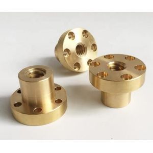 Precision CNC Machining Metal Thread Accessories Trapezoidal Flange T Type Brass