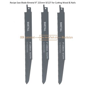 Cheap Reciprocating ,Recip Saw Blade Bimetal Flex 9&quot; 225mm 6/12T Progressive Efficient for Wood &amp; Nails,Power Tools for sale