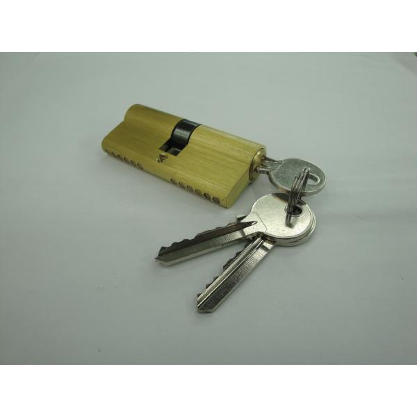 70mm(35*35) Euro Profile Double Brass Cylinder Lock with 3 brass normal keys