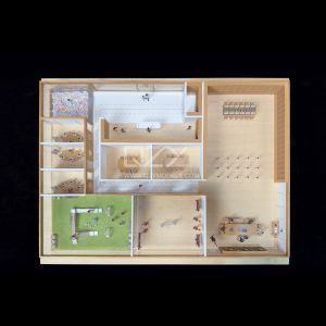 Study Model 1/50 Scale Interior Physical Model for Grandfather's Study