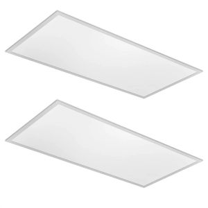 85-265V LED Panel Light with PF >0.95, White and Silver Frame Cover, 110-120lm/W