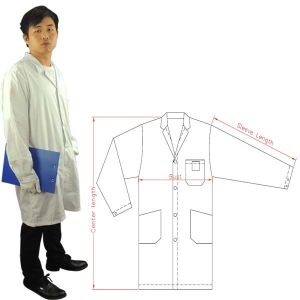 Cleanroom Lab Blue White Static Dissipative ESD Smock