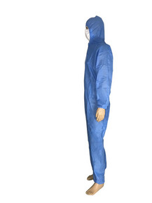 China Liquid Resistant Disposable Isolation Gowns Safety Protective Clothing Dark Blue on sale