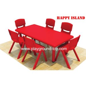 Kindergarten PP Plastic Rectangular Table For Nursery School Children