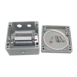 3 Ways Waterproof Aluminum Distribution Junction Box with UK2.5B Din Rail