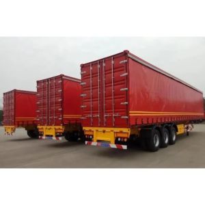 Dual Line Brake System WABCO Tri Axles 60 Tons Side Curtain Trailer for