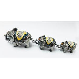 colourful elephant jewelry box elephant trinket elephant figure