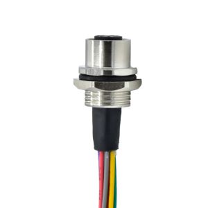 8 Positions M12 Waterproof Connector A Code Female Wall Panel Mounting Wire