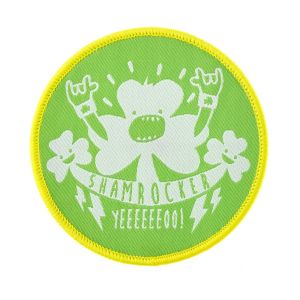 Cheap Individual Polybag Packaging Custom Woven Patches Iron on Backside for sale