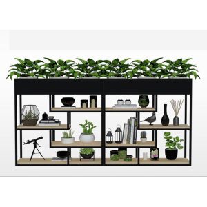 China Delicate Balcony Flower Pot Shelf , Plants Metal Garden Shelves Multi Functional Fence on sale
