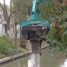 China River Canal Hydraulic Pile Driver - Excavator-Mounted & High-Efficiency Piling Performance on sale