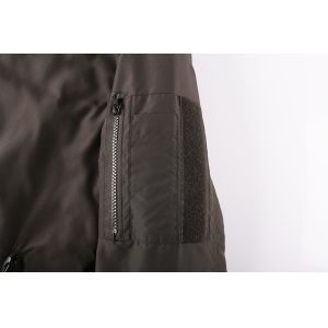 Custom Men'S Longline Jacket Polyester Material Olive Color