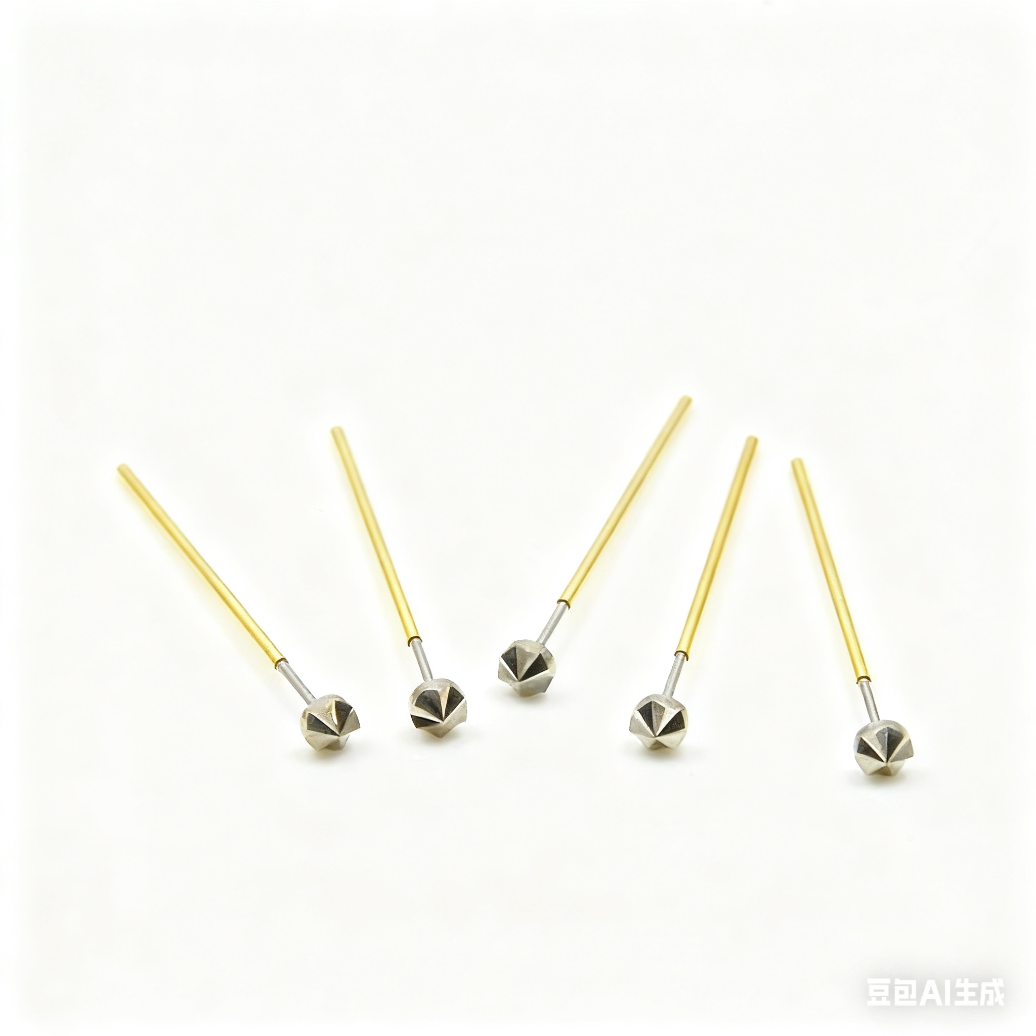 Customized Gold Plated Spring Test Probe with 1.90mm Pitch and 1.35mm/1.40mm