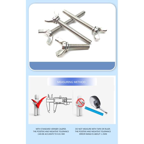 Din316 Wing Bolt Carbon Steel Wing Bolt Stainless Steel Eyebolt with Wing Nut butterfly Bolt Galvanized