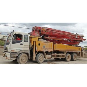 China After-sales Service White Used Putzmeister 46m Concrete Pump Truck on I Suzu Chassis on sale