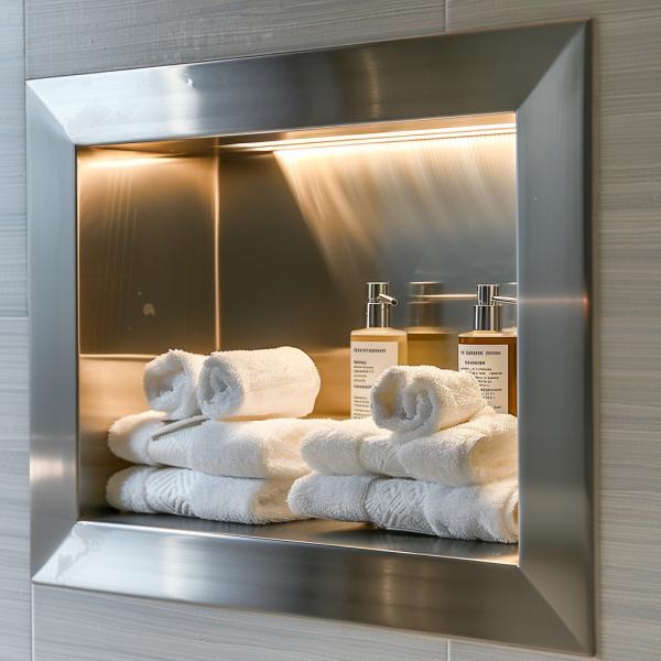 Quality Durable Stainless Steel Recessed Shower Niche With Rust-Proof Finish wholesale