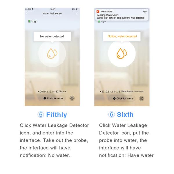 Tuya Smart Life Manufacturer Wifi Smart Water Leakage Detector With A Variety Of Smart Accessories