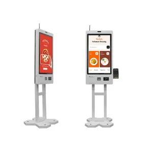 32inch Wall Mounted Self Service Touch Screen Health Kiosk For Food Ordering And