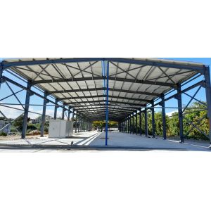 China Economic Prefabricated Steel Structure Storage Warehouse Construction With Office Mezzanine on sale