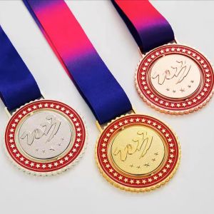 China Embossing Printing Customized Custom Bronze Medals Soft Enamel Medals on sale