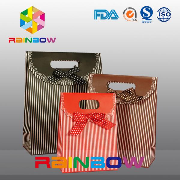 Quality Colorful Printed Paper Bag For Gift / Candy , Customized Paper Bag With Handle wholesale
