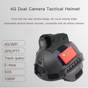 4G Security Military Tactical Helmet Dual Lens Camera 1080P Real Live Streaming