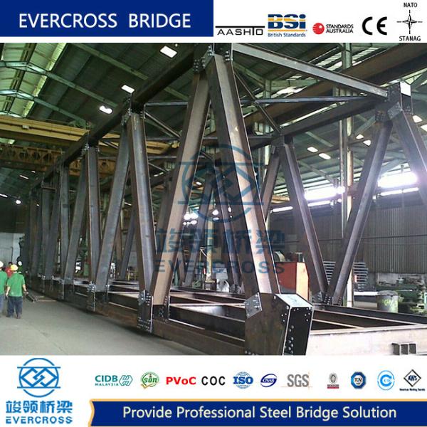 Quality High Stiffness Steel Truss Bridge Main Girder And Easy Maintenance wholesale