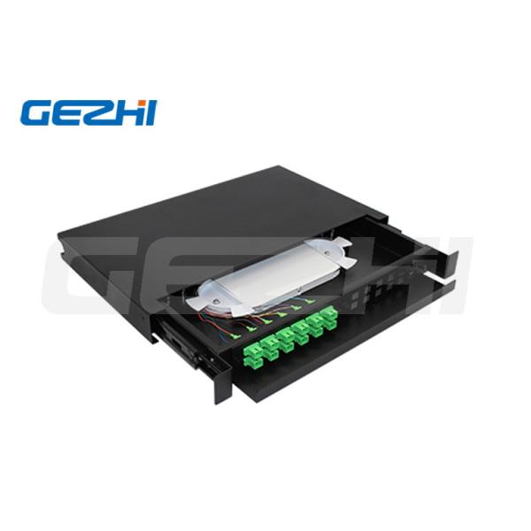 LCUPC SCUPC 1U ODF Optical Distribution Frame Slide Withdrawable 24 Cores Fiber