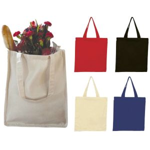 Large Capacity Canvas Tote Bag , Reusable Cloth Grocery Bags With Handles