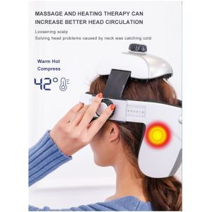 Whole Body Relaxation Scalp Massager Helmet White Eye And Head Massager