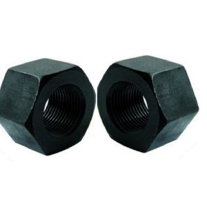 Carbon Steel Hexagon Lock Nut Black Oxide Plating / M3 M8 M12 Hex Nut