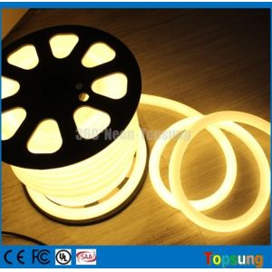 25M spool 12 Volt 360 degree round warm white led flex neon strip for room