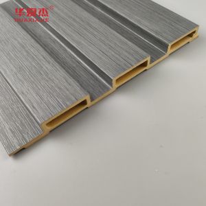 New Product Wpc Fluted Wall Panel Laminated Wood Grain Wpc Panels Install Easily