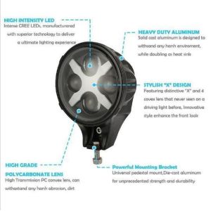 60W CREE LED Work Light Round White Fog Light For Jeep Wrangler Off Road 4X4