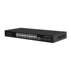 28 Port 10/100/1000Mbps Managed Ethernet CCTV POE Switch Support PoE Af/At With