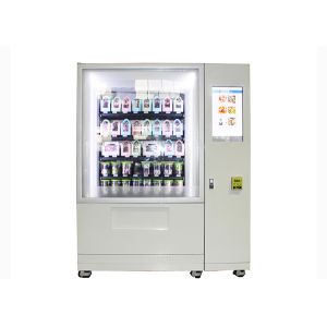 China QR Code Fresh Fruit Food Salad Vending Machine Refrigerator With Touch Screen on sale