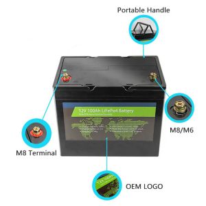 12.8V Campervan Lithium Battery 100Ah Lifepo4 Bluetooth Optional