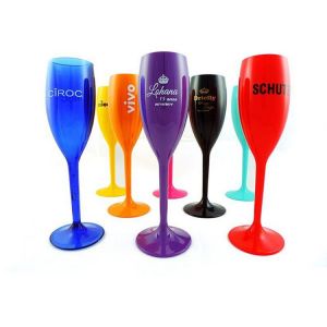 Chandon Coloured Polycarbonate Champagne Flutes 165ml 5.5oz Acrylic Wine Glass