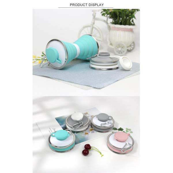 500Ml Silicone Expandable And Foldable Drinking Water Bottle