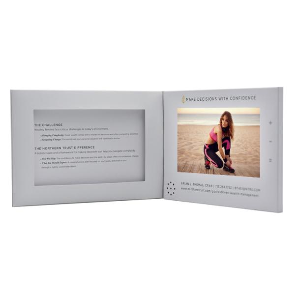 Customized 7 Inch HD LCD Screen Video Brochure Invitation Gift Card for Inviting